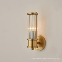 Iluminación de vidrio brillante lámparas de pared de cobre modernas